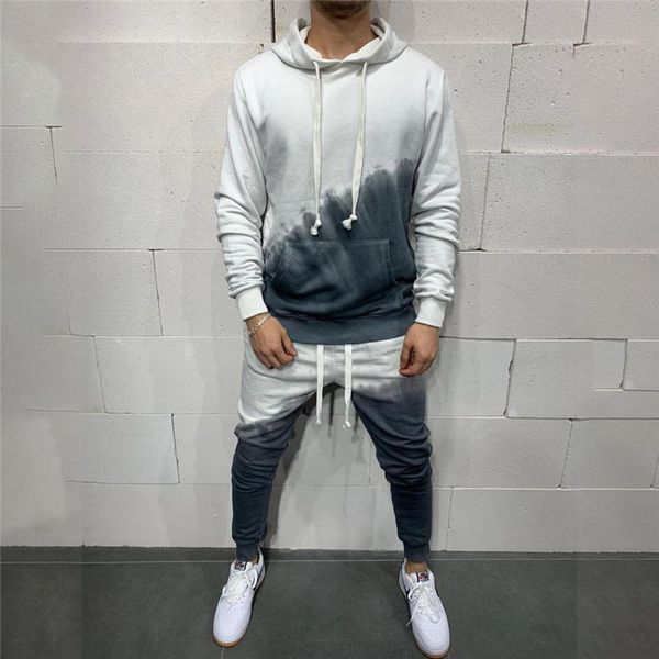 men's tracksuits 2021 gothic gradient men tracksuit sportswear 2pcs set tie dye print hoodies and drawstring pencil pants male outfits, Gray
men's tracksuits 2021 gothic gradient men tracksuit sportswear 2pcs set tie dye print hoodies and drawstring pencil pants male outfits, Gray