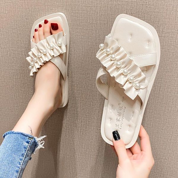 slippers shoes woman 2021 low string bead summer luxury slides pantofle designer soft hoof heels fabric basic fashion rubber, Black
slippers shoes woman 2021 low string bead summer luxury slides pantofle designer soft hoof heels fabric basic fashion rubber, Black