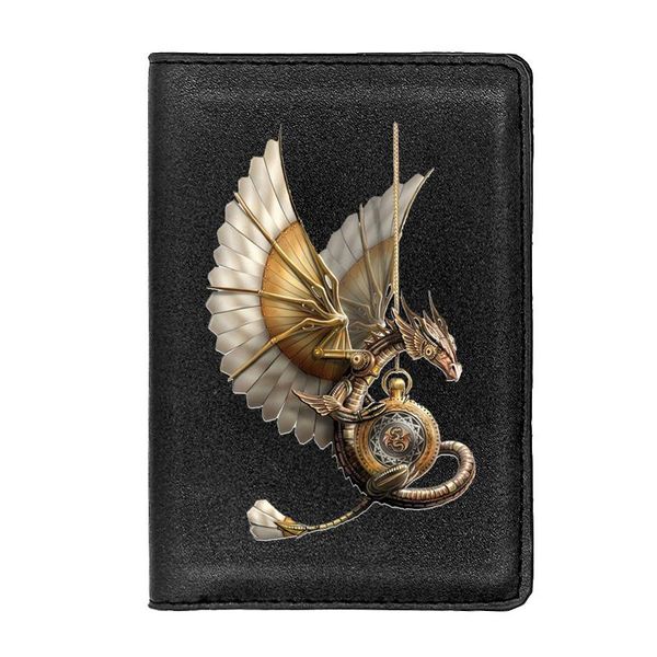 card holders cool steampunk dragon passport caser classic men women id cove travel leather holder, Brown;gray
card holders cool steampunk dragon passport caser classic men women id cove travel leather holder, Brown;gray