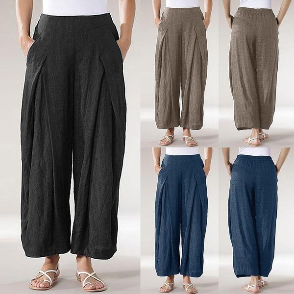 women's pants & capris cotton linen casual wide leg temperament commute nine-point, Black;white
women's pants & capris cotton linen casual wide leg temperament commute nine-point, Black;white