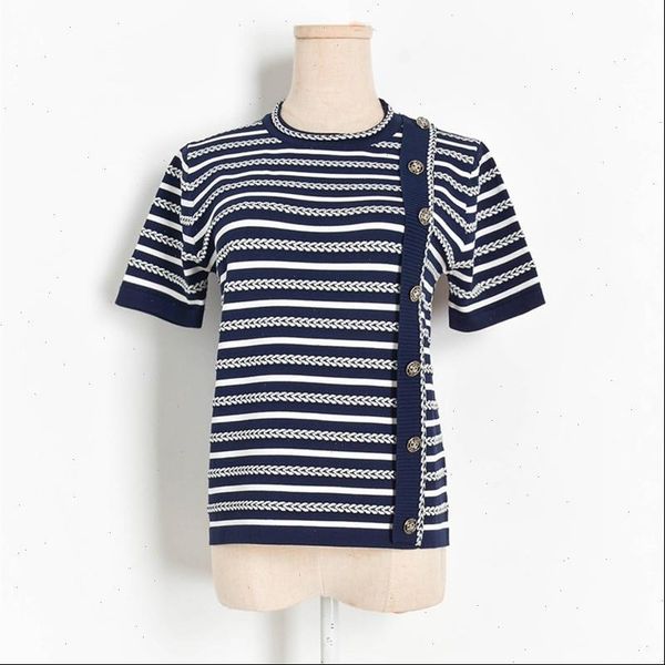womens sweater brand designer knitted pullovers for women o neck contrast color stripe side button, White;black
womens sweater brand designer knitted pullovers for women o neck contrast color stripe side button, White;black