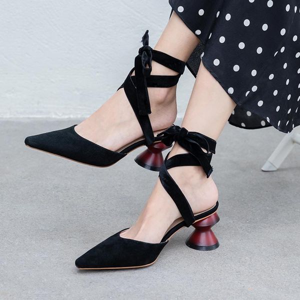dress shoes mules women cross-tied woman pumps pointed toe strange style ladies party flock heels female high heel, Black
dress shoes mules women cross-tied woman pumps pointed toe strange style ladies party flock heels female high heel, Black