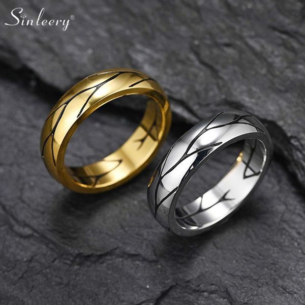 cluster rings sinleery vintage stainless steel cracked pattern ring for men women gold silver color couple wedding jewelry jz226 ssk, Golden;silver
cluster rings sinleery vintage stainless steel cracked pattern ring for men women gold silver color couple wedding jewelry jz226 ssk, Golden;silver