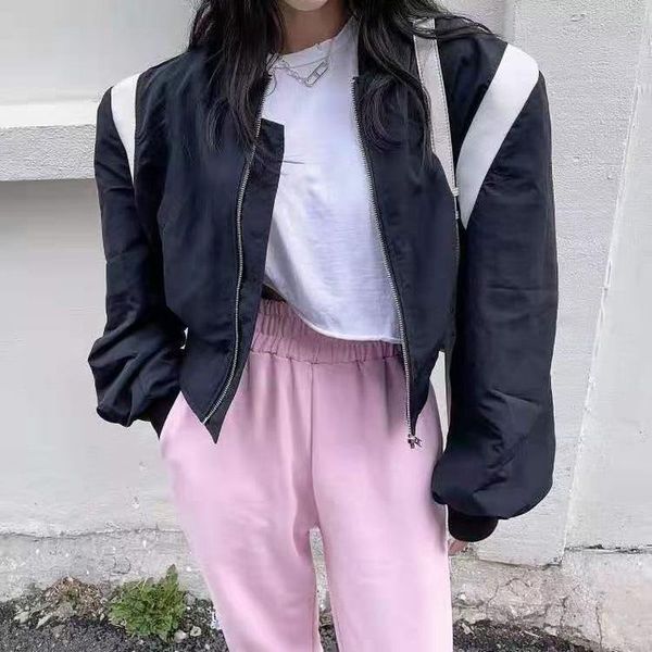 women's jackets 2021 autumn long sleeve baseball uniform short jacket coat women winter clothes black white, Black;brown
women's jackets 2021 autumn long sleeve baseball uniform short jacket coat women winter clothes black white, Black;brown