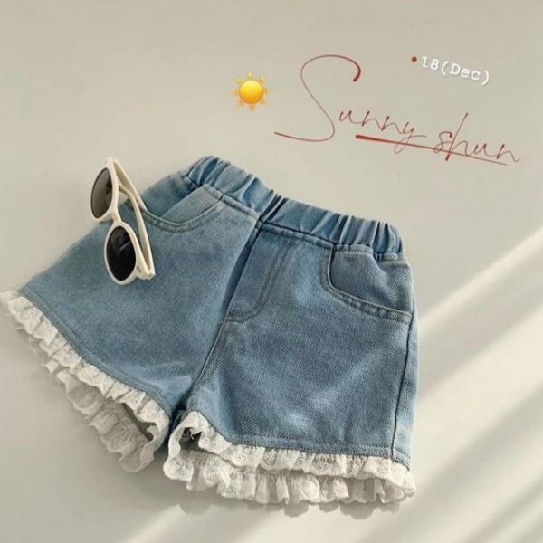 girls denim shorts kids lace summer designed comfortable casual children brief jens pants birthday beach wear for 2-7ys, Black
girls denim shorts kids lace summer designed comfortable casual children brief jens pants birthday beach wear for 2-7ys, Black