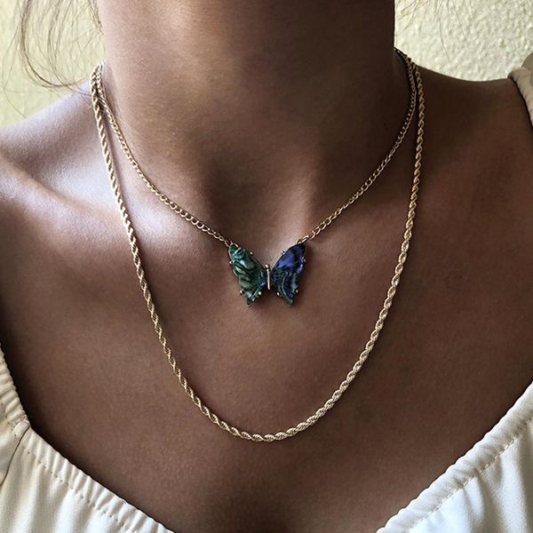 cute butterfly pedant necklace twisted chain choker for women statemnt women's neck hip-hop collar jewelry chains, Silver
cute butterfly pedant necklace twisted chain choker for women statemnt women's neck hip-hop collar jewelry chains, Silver