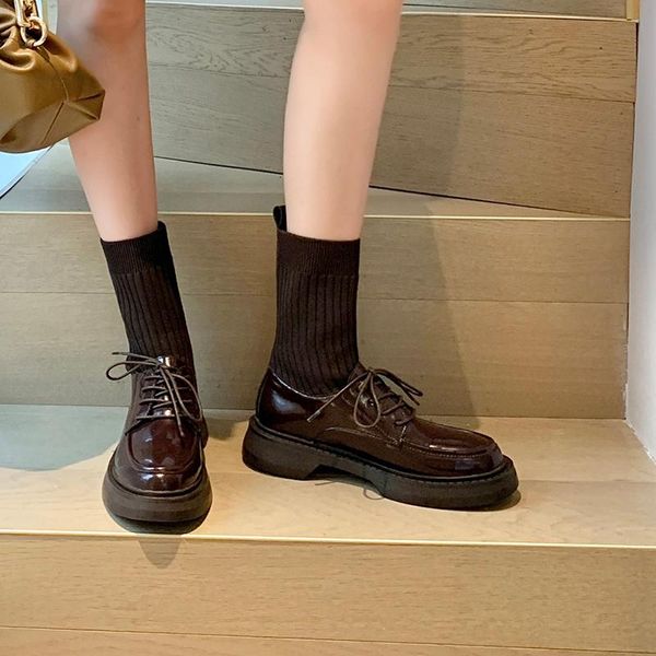 boots 2021 autumn and winter retro briten college wind korean version round head leather thick bottom strap in the tube thin, Black
boots 2021 autumn and winter retro briten college wind korean version round head leather thick bottom strap in the tube thin, Black