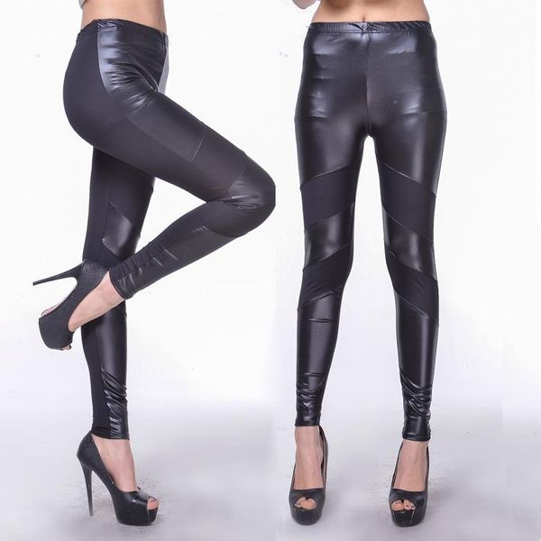 women's leggings 2021 korean personality was thin slim nine points european and american explosions stitching two-color, Black
women's leggings 2021 korean personality was thin slim nine points european and american explosions stitching two-color, Black