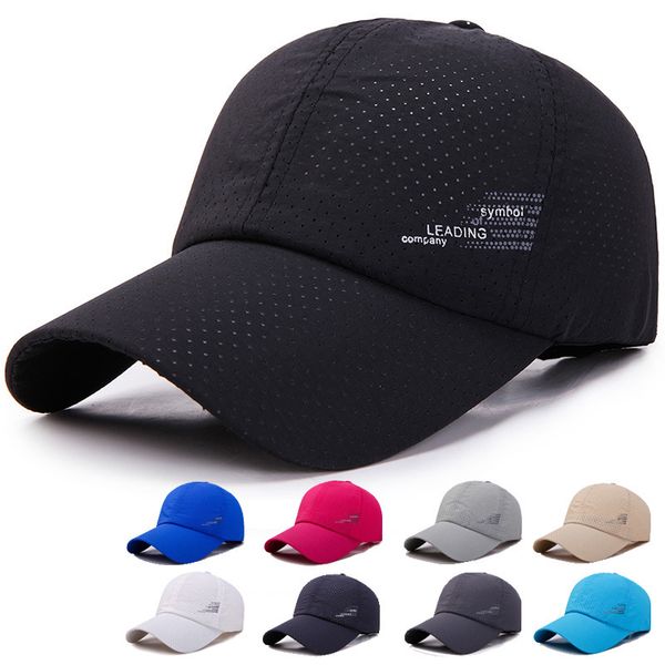 quick drying hat men's spring and summer outdoor sports breathable cap women's korean version simple perforated mesh baseball, Blue;gray 
quick drying hat men's spring and summer outdoor sports breathable cap women's korean version simple perforated mesh baseball, Blue;gray