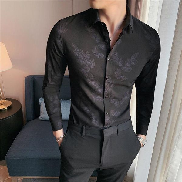 men's casual shirts 2021 printing pattern slim fit fashion business long sleeve british style clothes -4xl, White;black
men's casual shirts 2021 printing pattern slim fit fashion business long sleeve british style clothes -4xl, White;black