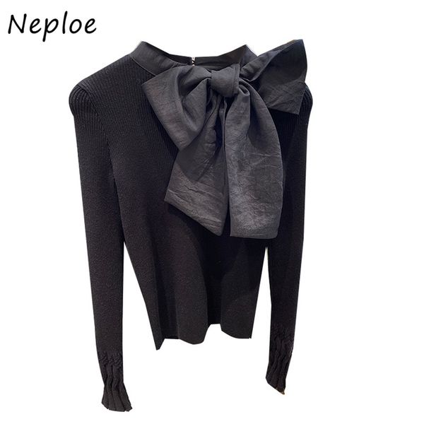 chic bow patchwork knitted sweaters spring flare sleeve slim fit elegant all-match women pullovers 1j090 210422, White;black
chic bow patchwork knitted sweaters spring flare sleeve slim fit elegant all-match women pullovers 1j090 210422, White;black
