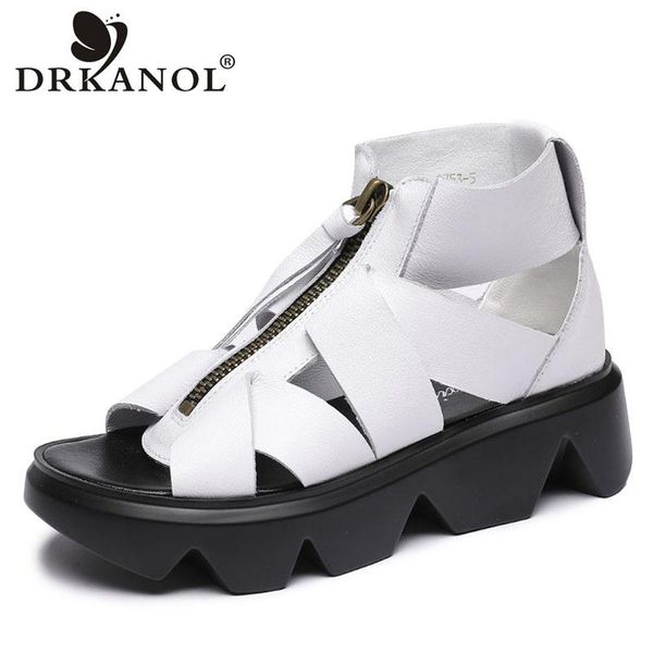 sandals drkanol arrival fashion thick sole open toe women summer platform shoes front zipper wedges heel white, Black
sandals drkanol arrival fashion thick sole open toe women summer platform shoes front zipper wedges heel white, Black
