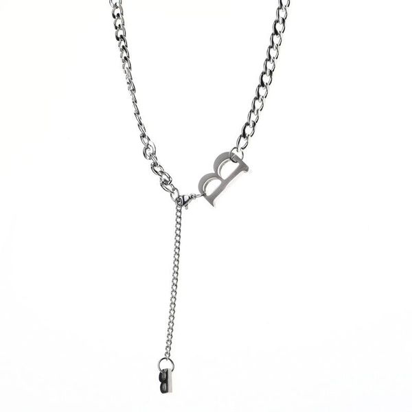 chains trend personality wild letter b titanium steel necklace net red korean temperament long sweater chain clavicle female, Silver
chains trend personality wild letter b titanium steel necklace net red korean temperament long sweater chain clavicle female, Silver