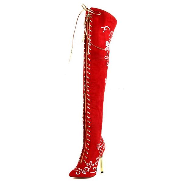 boots minan ser 11cm heel height, black, red, blue, suede embroidered knee-high bootsfashionable female size us 5-11.5
boots minan ser 11cm heel height, black, red, blue, suede embroidered knee-high bootsfashionable female size us 5-11.5