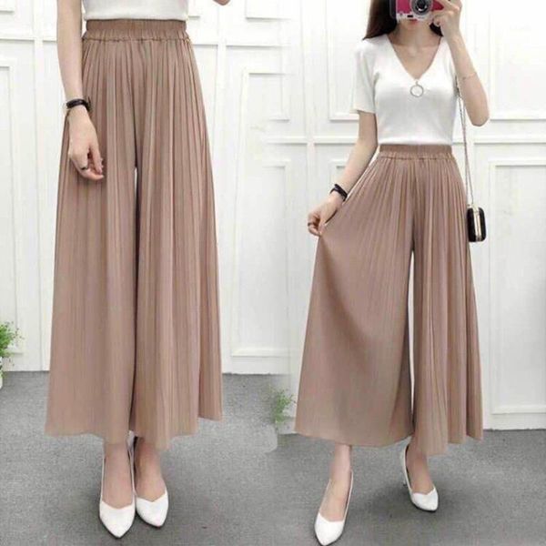 summer wide leg pants women's casual loose chiffon pleated russian fashion streetwear for girls & capris, Black;white
summer wide leg pants women's casual loose chiffon pleated russian fashion streetwear for girls & capris, Black;white