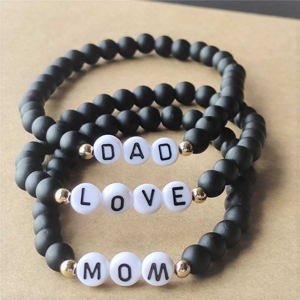 accessories 6mm black frosted stone beads letter mama mother's day father's day gift beaded bracelet
accessories 6mm black frosted stone beads letter mama mother's day father's day gift beaded bracelet