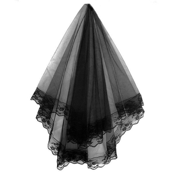 bridal veils halloween headdress european and american bride black wedding accessories single layer lace veil
bridal veils halloween headdress european and american bride black wedding accessories single layer lace veil