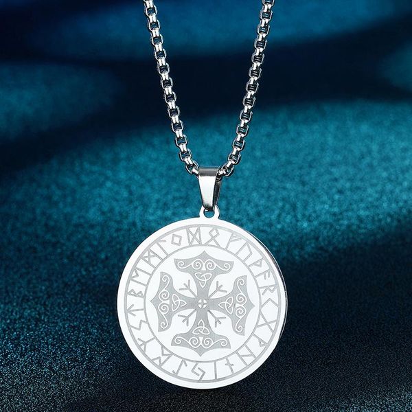 pendant necklaces handmade viking necklace men women jewelry ancient rune amulet vintage choker male gift, Silver
pendant necklaces handmade viking necklace men women jewelry ancient rune amulet vintage choker male gift, Silver