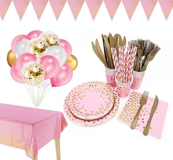 disposable dinnerware pink gold party supplies set golden dot paper plates tableware for graduation birthday cocktail wedding
disposable dinnerware pink gold party supplies set golden dot paper plates tableware for graduation birthday cocktail wedding