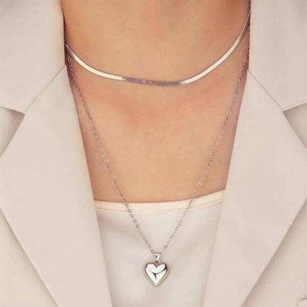 pendant necklaces boho silver color flat snake chain heart choker necklace for women female vintage fashion multilevel clavicle jewelry
pendant necklaces boho silver color flat snake chain heart choker necklace for women female vintage fashion multilevel clavicle jewelry