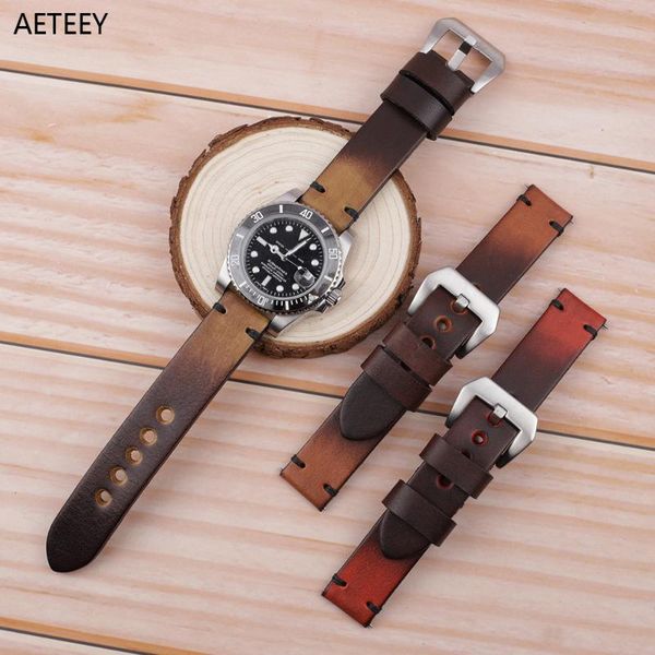 watch bands pure handmade rubbing color strap for 20mm retro old style vegetable tanned leather changing medieval, Black;brown
watch bands pure handmade rubbing color strap for 20mm retro old style vegetable tanned leather changing medieval, Black;brown