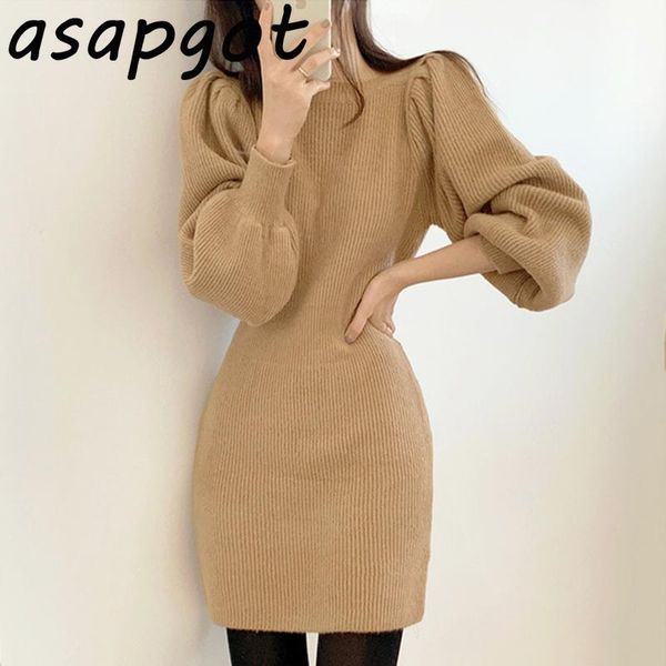 casual dresses korean chic temperament elegant o neck puff sleeve slim high waist bag hip khaki knitted sweater dress retro solid wild, Black;gray
casual dresses korean chic temperament elegant o neck puff sleeve slim high waist bag hip khaki knitted sweater dress retro solid wild, Black;gray