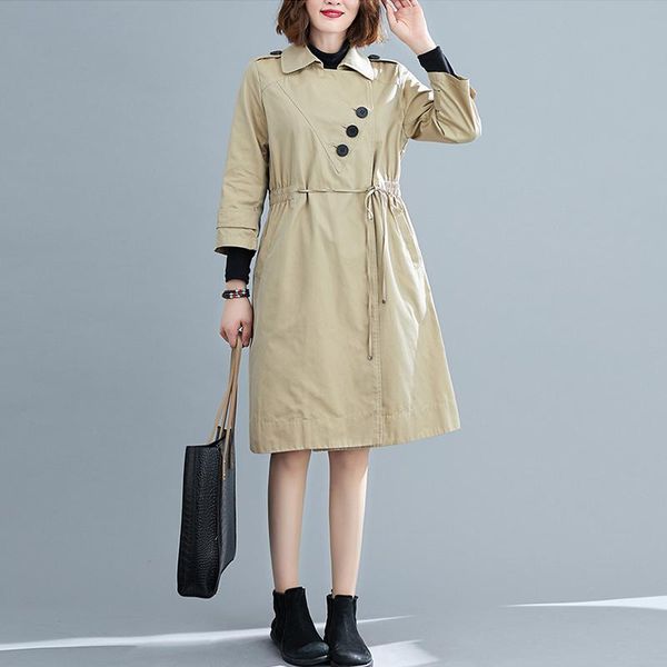 women's trench coats #4042 long jackets for women vintage full sleeve slim coat female single breasted waist with lace up windbreaker, Tan;black
women's trench coats #4042 long jackets for women vintage full sleeve slim coat female single breasted waist with lace up windbreaker, Tan;black