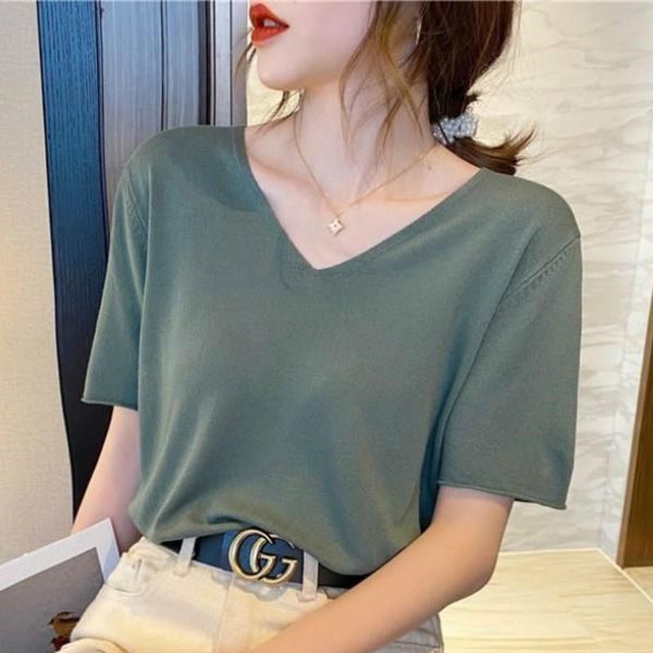 s-3xl 8 colors 2021 v neck knitted t shirt woman long sleeve women's t-shirt loose korean style plus size women shirts, White
s-3xl 8 colors 2021 v neck knitted t shirt woman long sleeve women's t-shirt loose korean style plus size women shirts, White