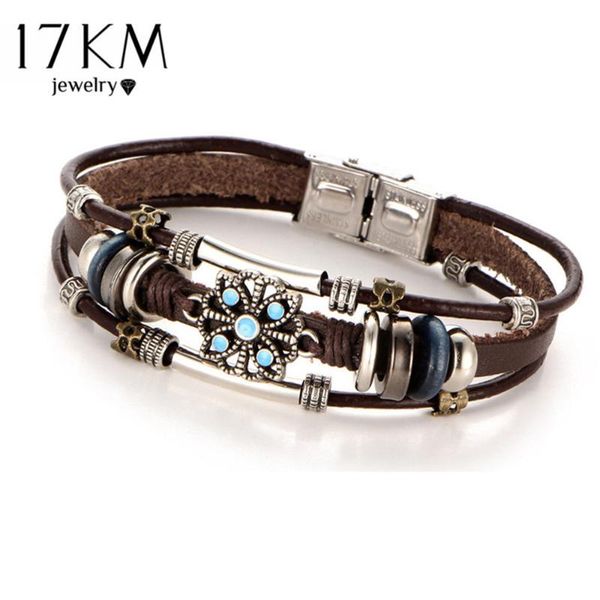 charm bracelets 17km vintage flower & bangle boho multiple layers leather bracelet 2021 for women man wrap female punk jewelry, Golden;silver
charm bracelets 17km vintage flower & bangle boho multiple layers leather bracelet 2021 for women man wrap female punk jewelry, Golden;silver