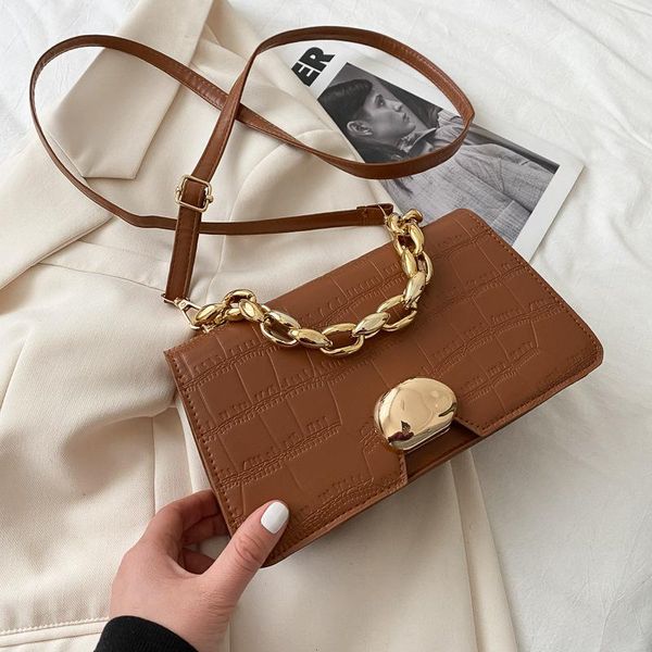 women's bag retro simple chain small square shoulder messenger bags for women cross body