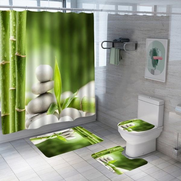 shower curtains green plant bamboo curtain set waterproof washable polyester bath anti-slip rugs toilet lid cover mat
shower curtains green plant bamboo curtain set waterproof washable polyester bath anti-slip rugs toilet lid cover mat
