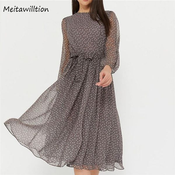 casual dresses elegant chiffon polka dot 2021 women autumn long sleeve midi dress vintage a-line party vestidos, Black;gray
casual dresses elegant chiffon polka dot 2021 women autumn long sleeve midi dress vintage a-line party vestidos, Black;gray