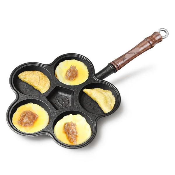 cast iron egg dumpling pan fried artifact hamburger mould five-hole small frying non-stick cookware pans
cast iron egg dumpling pan fried artifact hamburger mould five-hole small frying non-stick cookware pans