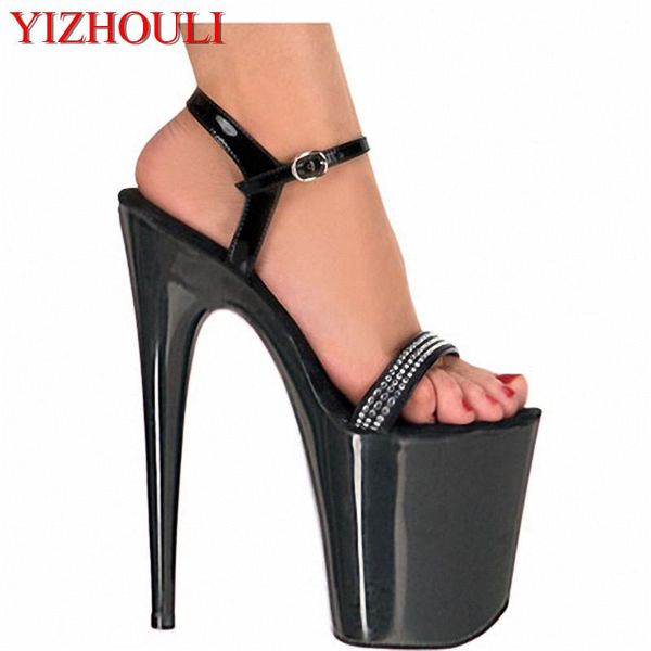 black 8 inch stiletto sandals club transparent heel 20cm ultra high heels shoes open toe platform rhinestone straps
black 8 inch stiletto sandals club transparent heel 20cm ultra high heels shoes open toe platform rhinestone straps