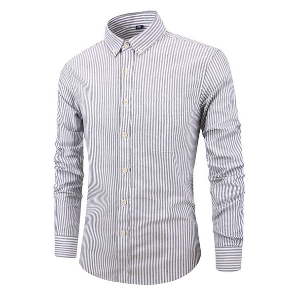 shirts mens long sleeve button collar stripe printing slim business casual blouse, White;black
shirts mens long sleeve button collar stripe printing slim business casual blouse, White;black
