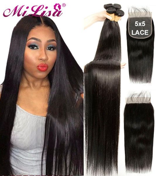 human hair bulks bone straight bundles with hd transparent lace closure remy mi lisa 5x5, Black
human hair bulks bone straight bundles with hd transparent lace closure remy mi lisa 5x5, Black