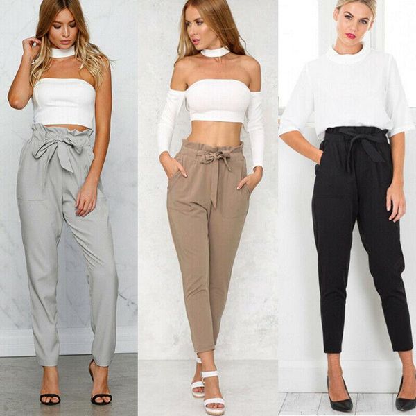 womens high waist paperbag trousers ladies striped cigaratte pants size 6-14 fashion women's & capris, Black;white
womens high waist paperbag trousers ladies striped cigaratte pants size 6-14 fashion women's & capris, Black;white