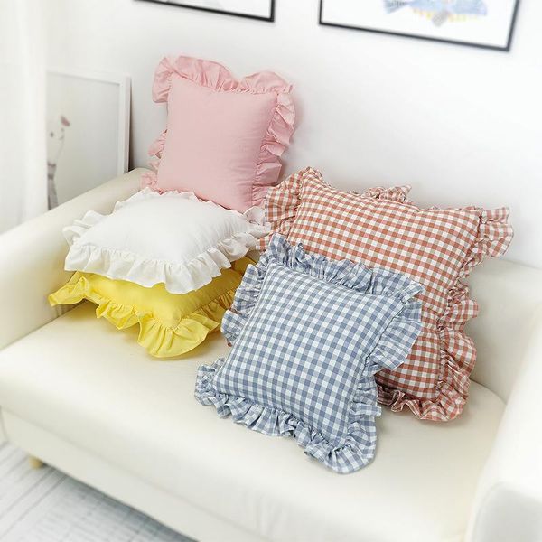 pillow blue/red checkered pillows cotton ruffled sofa cushion nordic modern simple comfortable fabric texture pink bedroom
pillow blue/red checkered pillows cotton ruffled sofa cushion nordic modern simple comfortable fabric texture pink bedroom
