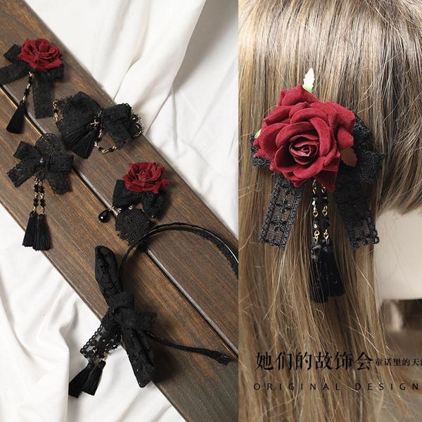 other event & party supplies gothic lolita dark handmade hand-made bow hair accessories red rose blood hairpin headdress cosplay christmas g
other event & party supplies gothic lolita dark handmade hand-made bow hair accessories red rose blood hairpin headdress cosplay christmas g