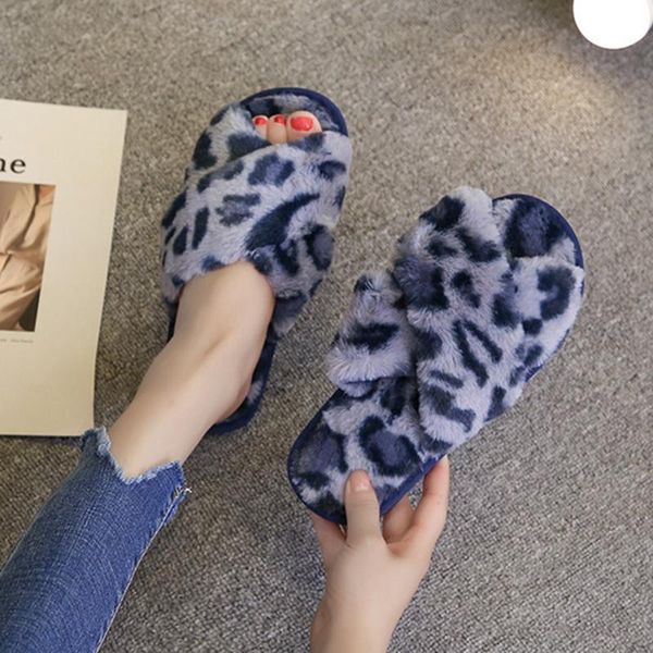 warm female winter slippers leopard women slides house solid color pattern cross open toe fur home shoes, Black
warm female winter slippers leopard women slides house solid color pattern cross open toe fur home shoes, Black