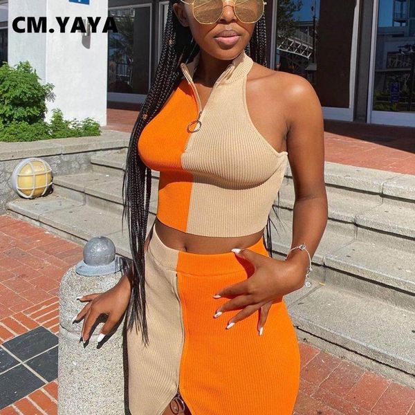 two 2 piece set for women patchwork knit zipper sleeveless and midi mini skirts set active matching set outfitsby air, White
two 2 piece set for women patchwork knit zipper sleeveless and midi mini skirts set active matching set outfitsby air, White