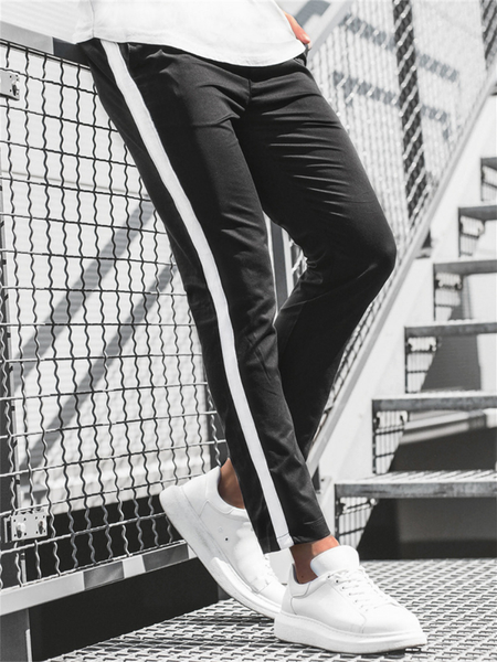 men joggers casual pants skinny side stripe straight-leg trousers fashion male street sweatpants pants fitness bodybuilding pant, Black
men joggers casual pants skinny side stripe straight-leg trousers fashion male street sweatpants pants fitness bodybuilding pant, Black