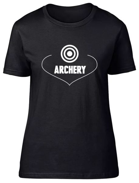 love archery fitted womens ladies t shirt, White;black 
love archery fitted womens ladies t shirt, White;black