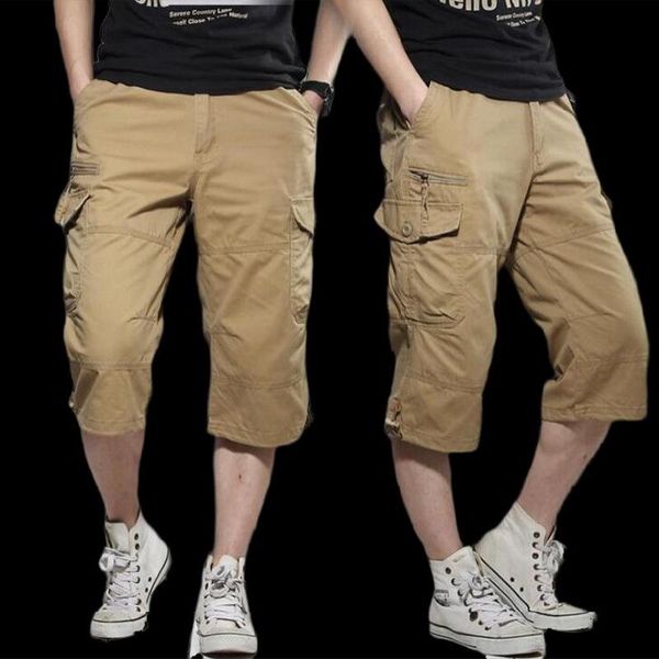 men's pants cargo casual cotton trousers multi pocket military style cropped male camo straight pant, Black
men's pants cargo casual cotton trousers multi pocket military style cropped male camo straight pant, Black
