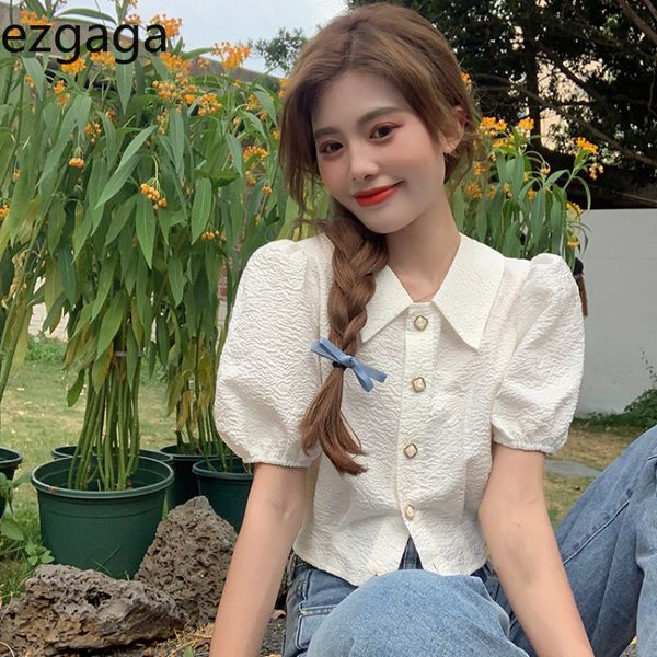 ezgaga crop women korean fashion white shirts turn-down collar single-breasted summer new loose solid vintage blouse 210430
ezgaga crop women korean fashion white shirts turn-down collar single-breasted summer new loose solid vintage blouse 210430