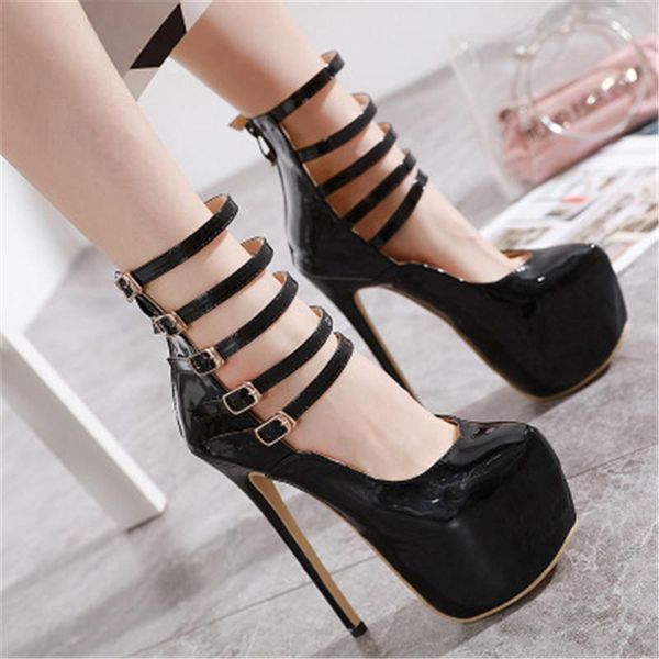 dress shoes gladiator roman sandals summer metal buckle back zip ankle boots 17cm stiletto high heels women platform party bootie, Black
dress shoes gladiator roman sandals summer metal buckle back zip ankle boots 17cm stiletto high heels women platform party bootie, Black