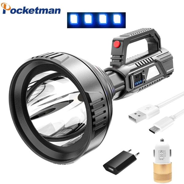 powerful searchlight big beam long-range lighting usb rechargeable waterproof torch outdoor lantern portable lanterns
powerful searchlight big beam long-range lighting usb rechargeable waterproof torch outdoor lantern portable lanterns