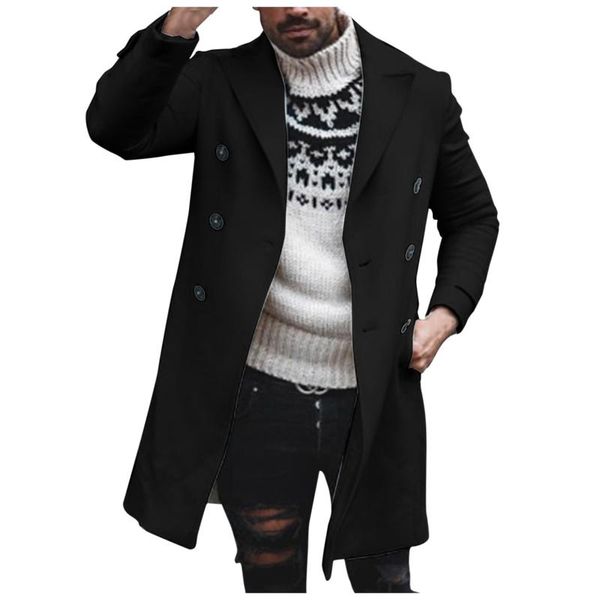 men's wool & blends 2021 fashion men mens casual business trench coat leisure overcoat male punk style dust coats jackets, Black
men's wool & blends 2021 fashion men mens casual business trench coat leisure overcoat male punk style dust coats jackets, Black
