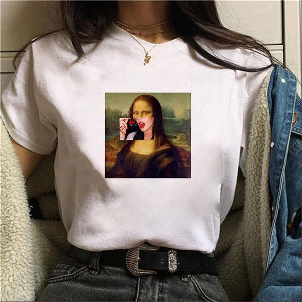 mona women t shirt lisa painting shirts artistic oil harajuku aesthetic ulzzang oversized korean clothes, White
mona women t shirt lisa painting shirts artistic oil harajuku aesthetic ulzzang oversized korean clothes, White