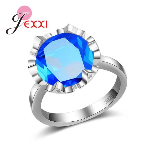 cluster rings high grade authentic 925 sterling silver wedding band round crystals stones for women aneis anel, Golden;silver
cluster rings high grade authentic 925 sterling silver wedding band round crystals stones for women aneis anel, Golden;silver